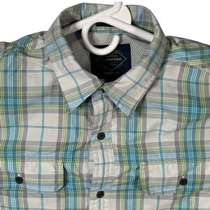 St. John's‎ Bay Men's Plaid Short Sleeve Shirt Terra-Tek UPF 30 Quick Dry Size M